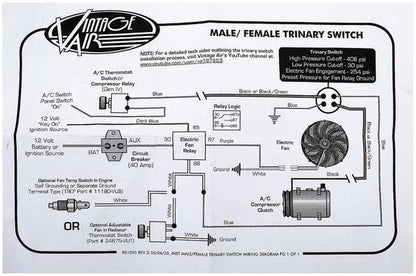 Universal Trinary Switch; 4-Wire; Male