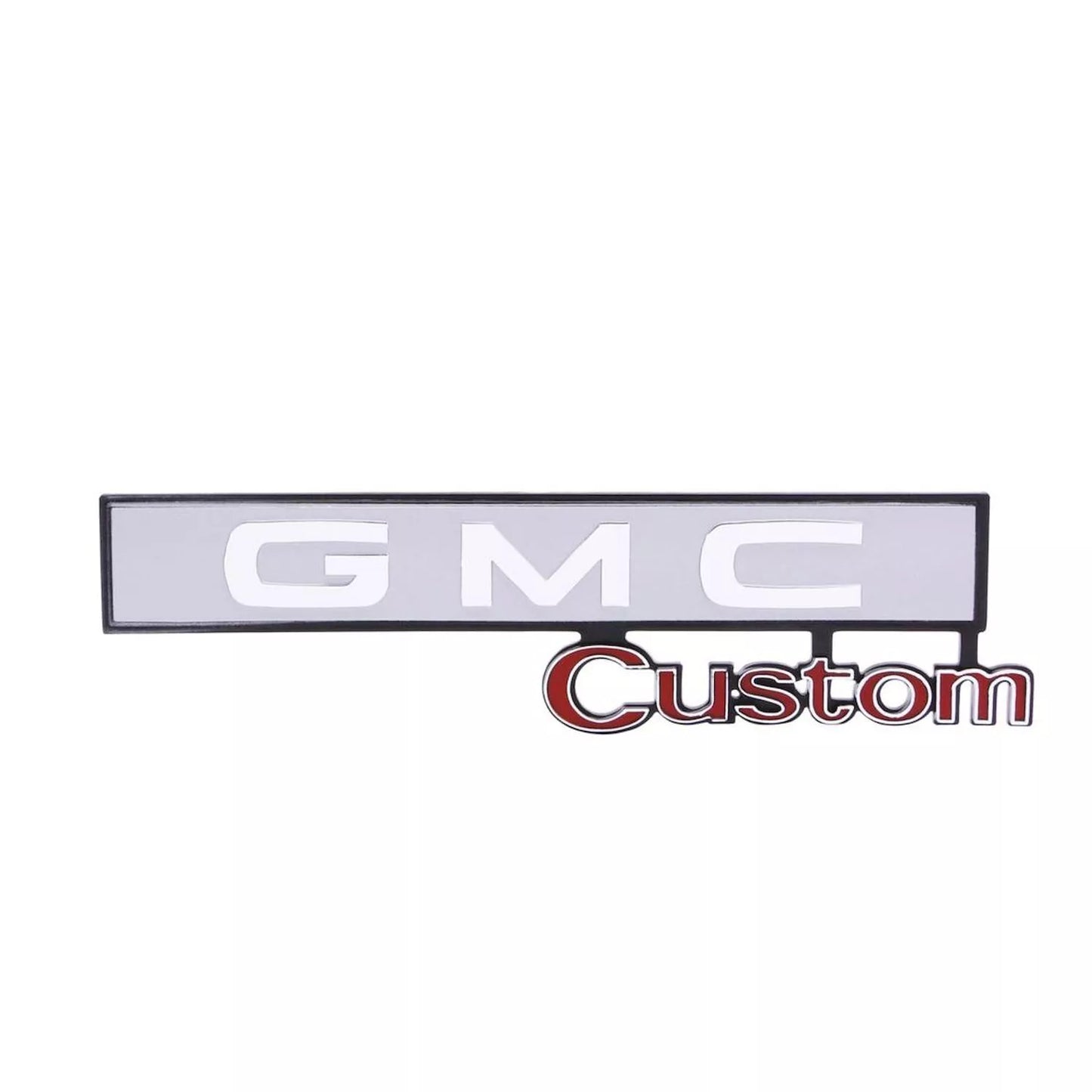 1969-72 GMC Truck "GMC Custom" Glove Box Emblem, GM Restoration Part (Replaces GM# 3954794) Each.
