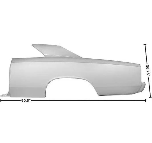 1966 1967 Chevelle Full Quarter Panel w/Sail Coupe Left Side WTP Steel