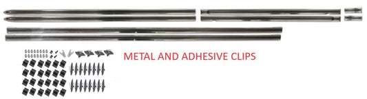 1969-72 Chevrolet / GMC Truck Shortbed, Fleetside 8 Piece Upper Molding Kit with All Metal Clips. Kit.