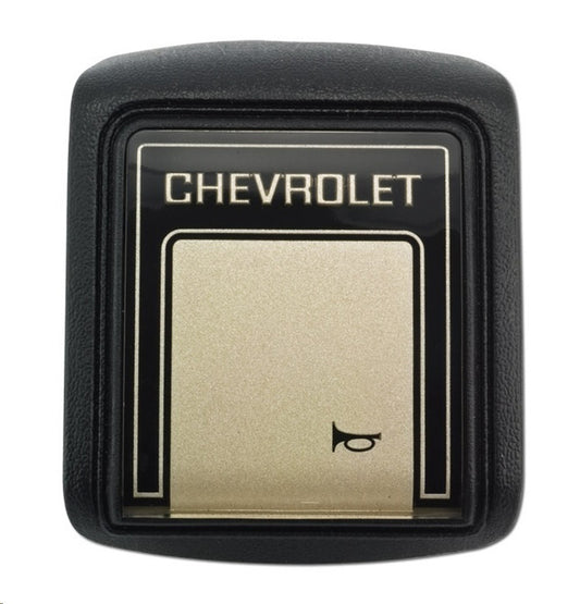 1978-87 Chevrolet Truck Horn Cap, Black -Deluxe / Small Cap- GM Restoration Part (Replaces GM# 17987491) Each.