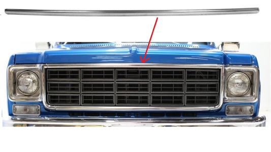 1973-78 Chevrolet / GMC Truck Upper Grill Surround Molding, Each.