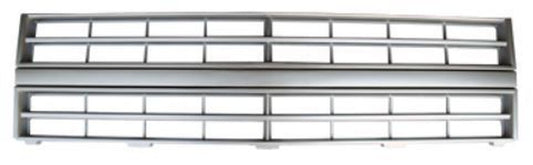1985-87 Chevrolet Truck, 1985-88 Chevrolet Blazer, Suburban, Crew Cab and Dually Inner Grill, Silver, Single Headlights, Without Emblem Provisions, Each.