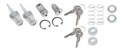 1955-59 Chevrolet / GMC Truck Complete Lock Set, Kit Includes (2) Door Locks, (1) Ignition Tumbler,  (1) Glove Box Lock, (2) Pear Shaped Keys  & 2 Octagon Shaped Keys All Keyed Alike.  Kit.