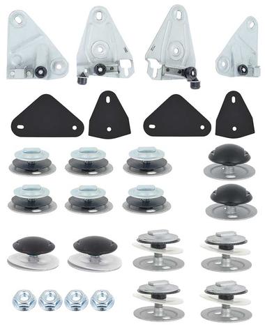 1968-69 Camaro, Firebird; Door Glass Mounting Set; RH & LH Doors