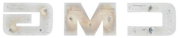 1983-88 GMC Pickup; GMC Grill Emblem Letter Set; with Installation Hardware