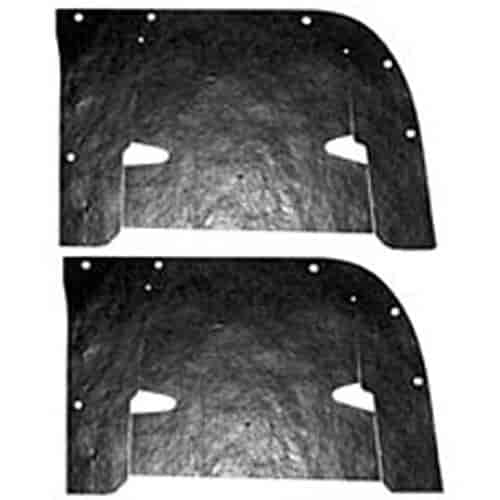 1958 cheverolet Impala A-arm seal inner fender flap with clips weatherstrip
