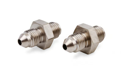Brake Adapter -3AN To 3/8"-24 Inverted Flare Electroless Nickel Plated Short Steel