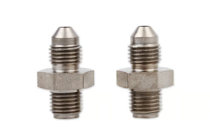 Brake Adapter -3AN To 3/8"-24 Inverted Flare Electroless Nickel Plated Short Steel
