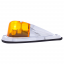 Amber Deluxe Chrome Hi-5 Cab Roof Light Set