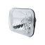 5" X 7" Rectangular Halogen Headlight; Crystal Glass Lens