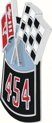 1970-80 Chevrolet; 454 Crossed Flags Air Cleaner Emblem; Die-Cast