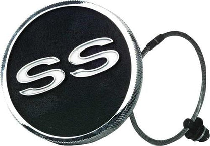 1967-68 Camaro Chrome / Black "SS" Gas Fuel Cap