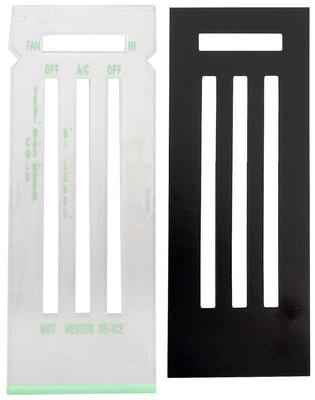 1969 Camaro, Heater Control Lens; with Air Conditioning; DE-ICE; Green Font