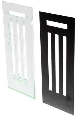 1969 Camaro, Heater Control Lens; with Air Conditioning; DE-ICE; Green Font