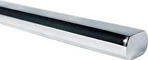 3/4 DD Nickle Plated 1 Piece Steering Shaft, 18" Long