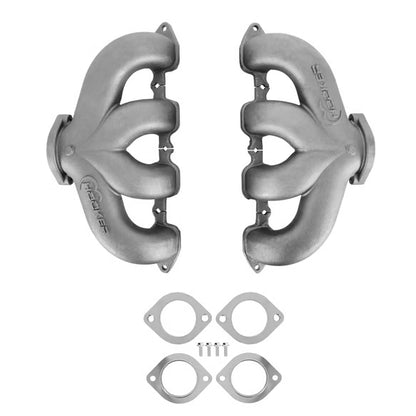 Hooker BlackHeart LT Swap Exhaust Manifolds - Center Dump - Natural Cast