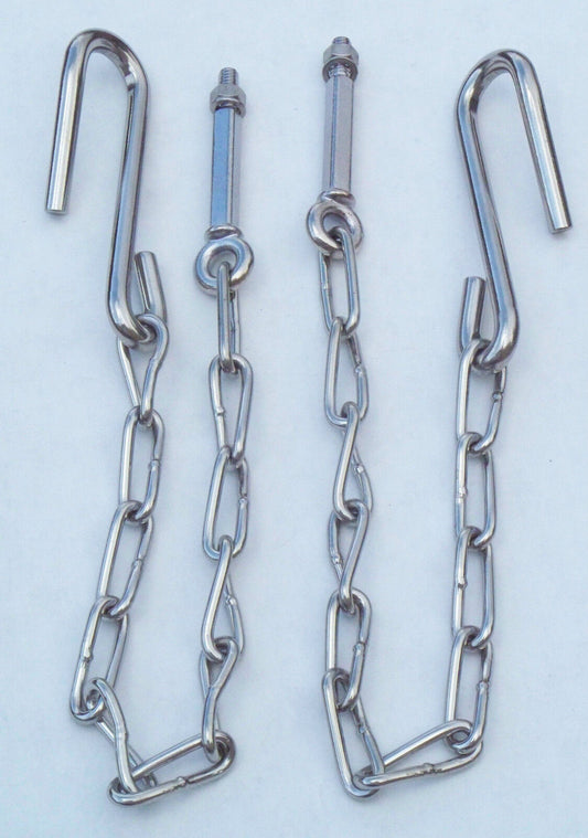 1954-87 Chevy GMC Stepside SS tailgate chains pair