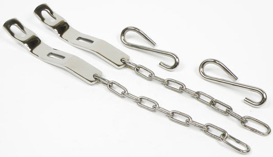 1958-66 Chevy / GMC Truck Tailgate Chains, Fleetside -  Stainless Steel, Pair
