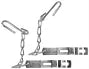 1958-66 Chevy / GMC Truck Tailgate Chains, Fleetside -  Zinc Plated, Pair