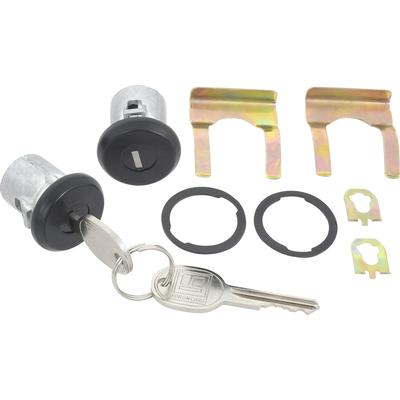 1961-87 Buick, Chevrolet, Pontiac, Olds; Door Lock Set; with Generic Logo Keys; Black