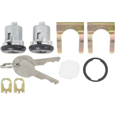 1961-87 Buick, Chevrolet, Pontiac, Olds; Door Lock Set; with Generic Logo Keys; Black