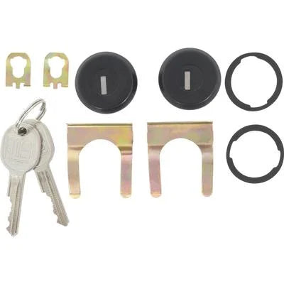 1961-87 Buick, Chevrolet, Pontiac, Olds; Door Lock Set; with Generic Logo Keys; Black