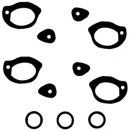 1961-1970 DOOR HANDLE & LOCK GASKETS 4 DR. (SET)