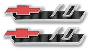 1962 Chevy Truck Fender Side Emblems "10 with Bowtie"