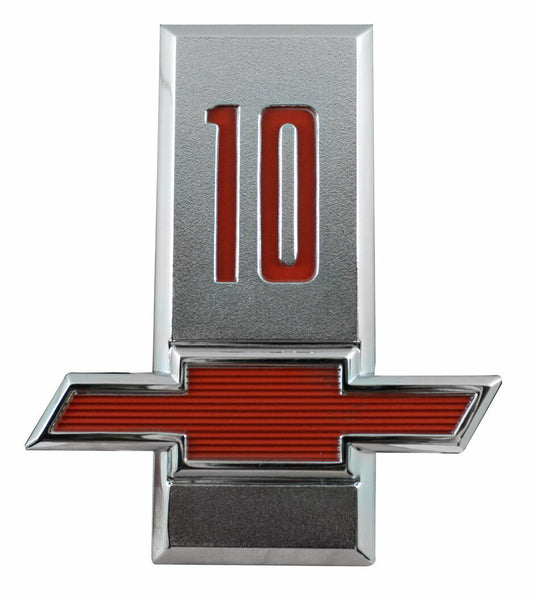 1963 Chevy Truck Fender Side Emblem "10 with Bowtie"