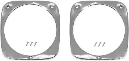 1964-66 Chevy Truck Headlight Bezels, Chrome