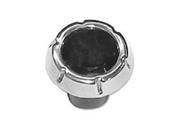 1964-66 Chevrolet Truck Radio Knob, Black & Polished Stainless Steel