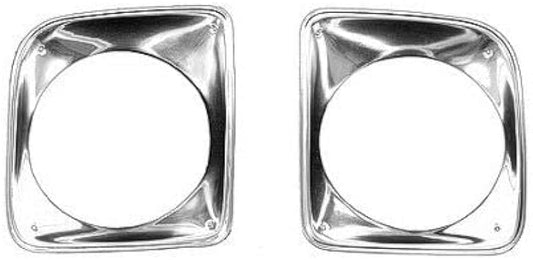 1967-68 Chevy Truck Headlight Bezels, Aluminum