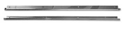 1967-71 Chevrolet/GMC Truck Upper Door Panel Trim Moldings, Chrome (pair)