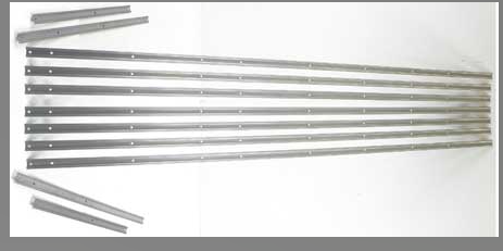 1967-72 Chevrolet / GMC Truck Bed Strip Kit, Longbed, Fleetside, 97", 11 pcs.  (Zinc). Kit.