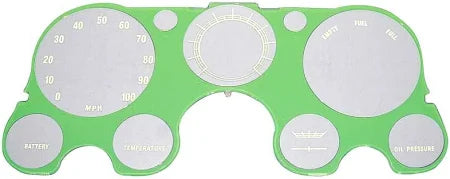1967-72 Chevrolet / GMC Truck Instrument Gauge Cluster Lens -with lower gauges / without tachometer / without vacuum gauge- (Replaces GM# 6458264) Each.