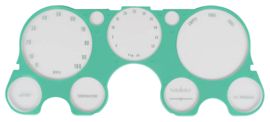 1967-72 C/10 Gauge Cluster Lens  -w/ lower gauges / w/ tachometer / w/o vacuum gauge