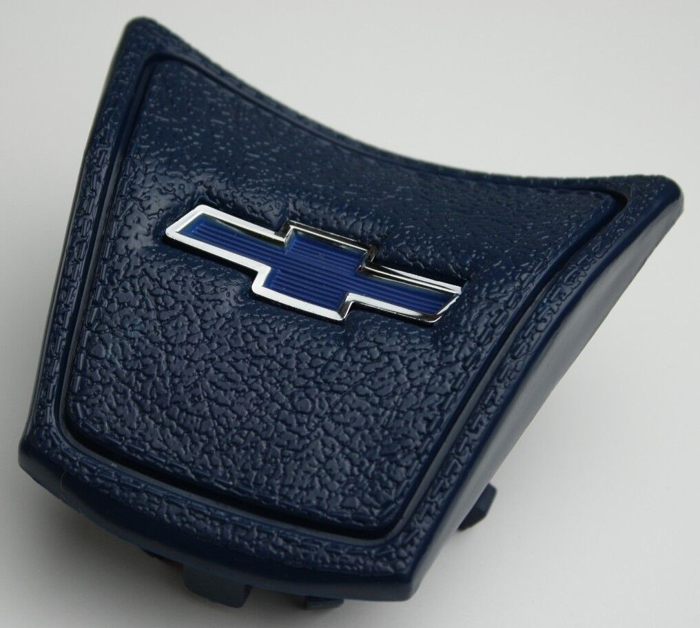 1969 1972 CHEVROLET TRUCK DARK BLUE HORN CAP CHROME AND BLUE BOWTIE
