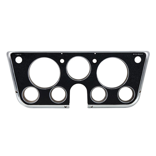 1969-72 Chevrolet / GMC Truck Instrument Dash Bezel, Black with Chrome Trim -for use with trucks with lower gauges- (Replaces GM# 6491404) Each.