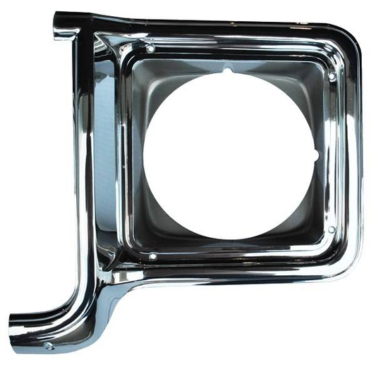 1973-78 C/10 Headlight Bezel, L/H (Chrome Plastic). Each.
