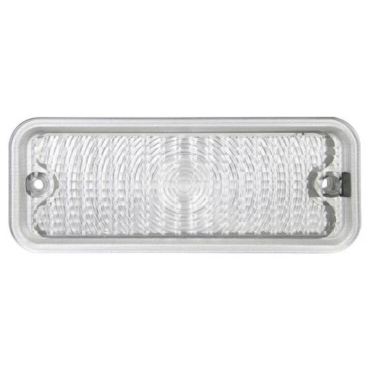 1975-80 C/10 Park Light Lens R/H, Clear, Diffused, Silver Painted Sides Each.