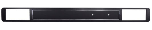 1981-87 Chevy Truck Brushed Aluminum Center Dash Plate, Black w/ Silver Trim, w/ AC (Also Blazer, Suburban, Jimmy)