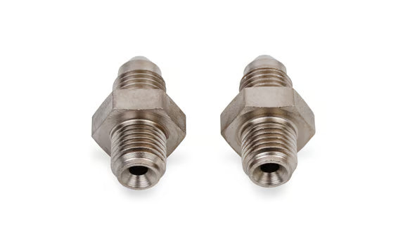 Brake Adapter -3AN To 3/8"-24 Inverted Flare Electroless Nickel Plated Short Steel