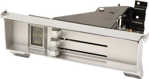 1967-72 C/10 Heater Control Assembly, Chrome Face, without A/C. Each.