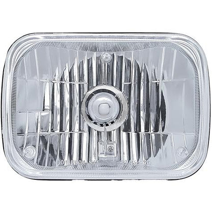 5" X 7" Rectangular Halogen Headlight; Crystal Glass Lens