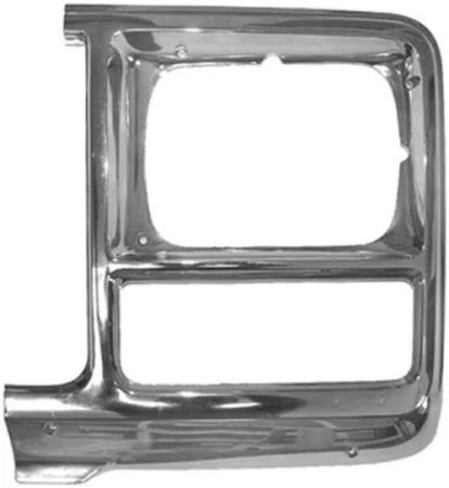 1979-80 Chevrolet / GMC Truck Single Rectangular Headlight Bezel. L/H, Chrome, Each.