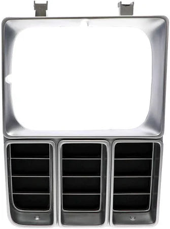 1981-82 Chevrolet Truck Single Rectangular Headlight Bezel, R/H, Black/Argent. Each.