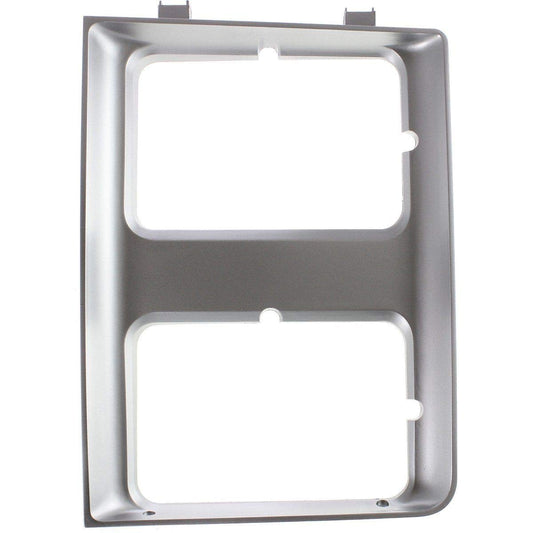 1985-87 Chevrolet / GMC Truck, 1985-88 Sub / Blazer / Crew / Dually Dual Rectangular Headlight Bezel, R/H, Silver, Each.