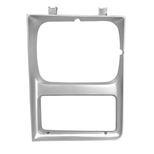 1985-87 Chevrolet / GMC Truck, 1985-88  Sub / Blazer / Crew / Dually Single Rectangular Head Lamp Bezel, Argent Silver, R/H. Each.