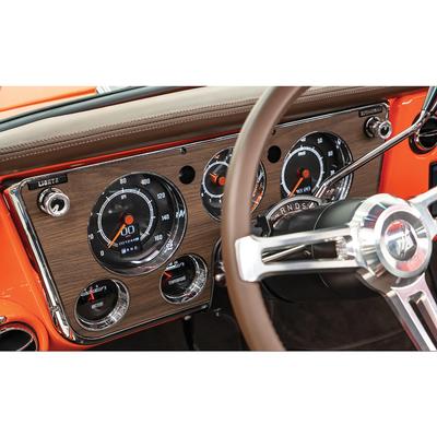 1969-72 C/10; Dash Gauge Bezel Woodgrain Overlay; 7 Gauge Design